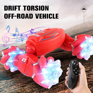  ماشین کنترلی شارژی دو حالته قرمز RC Car Remote Control Double-Sided 2.4G -اسباب بازی